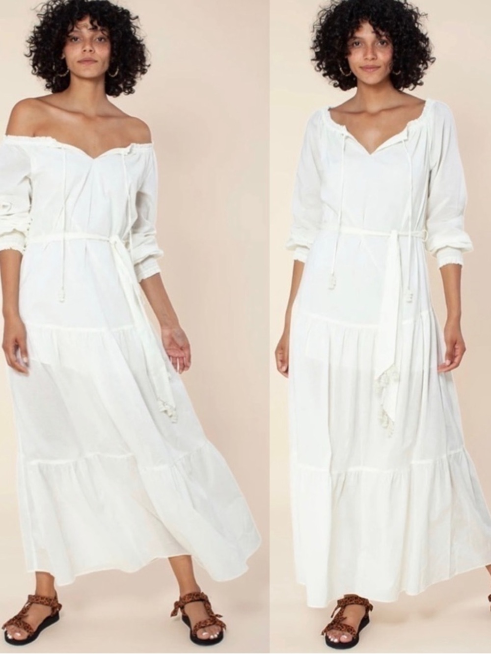 Hale Bob Honor Solid Tie Belt Summer Maxi Dress Beach Cover Up Size Small NEW - Picture 4 of 12